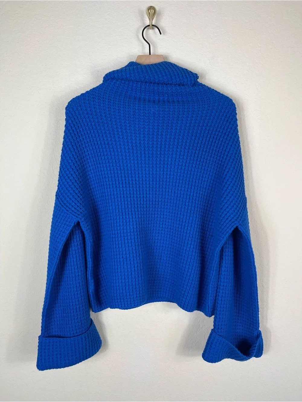 Free People Park City Pullover Cobalt Blue Size Small